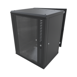 Gabinete Abatible (Con Puerta Trasera) para Montaje en Pared con Rack 
