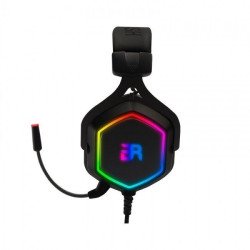 Audífonos gaming Hesix Balam Rush Spectrum, Acteck on-ear, USB, 7.1 canales, RGB, micrófono, color negro, BR-929776