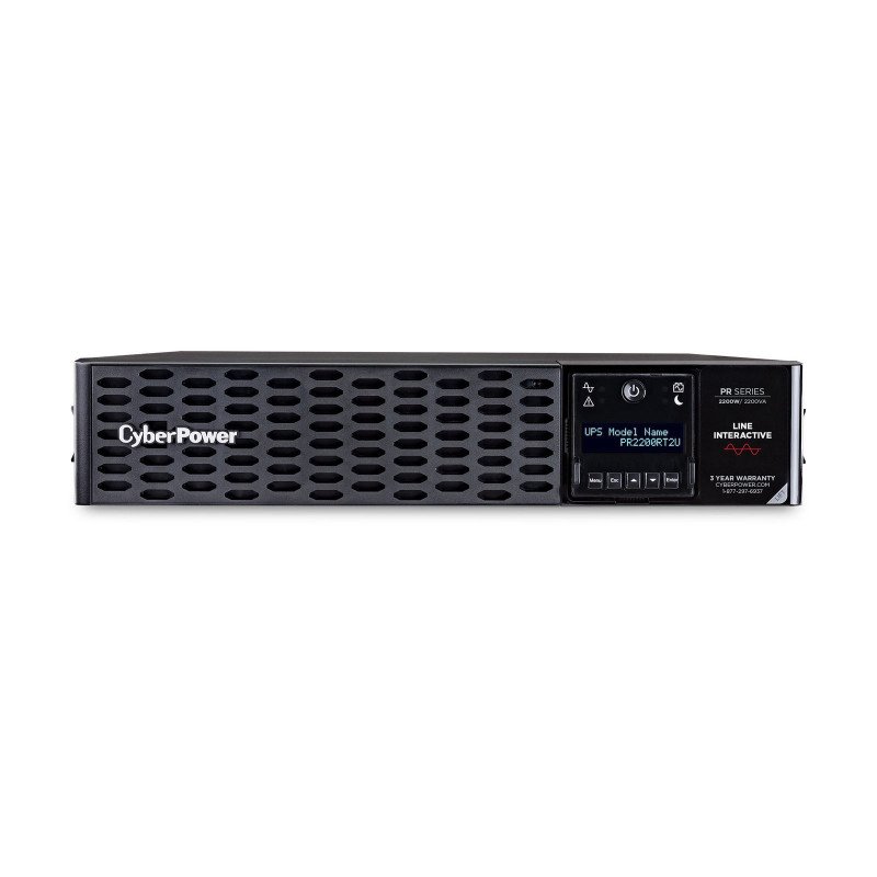 No break CyberPower (PR2200RT2U) 2200va, 2200w, rack, torre, 2u, 8 nemas 5-20r, senoidal pura, garantía 3 años incluye batería.