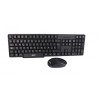 Kit teclado y mouse alámbrico Ghia color negro