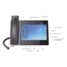 Teléfono IP Android de videoconferencia gigabit con 16 cuentas SIP, pantalla táctil capacitiva de 8 pulgadas, cámara 2megapixele