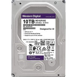 Disco duro interno WD purple 3.5 10TB SATA3 6GB/s 256mb 24X7 para DVR y NVR de 1-16 bahías y 1-64 cámaras