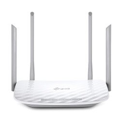 Router inalámbrico TP-Link AC1200 banda dual (2.4GHz a 300mbps y 5GHz a 867mbps) 4 puertos LAN 10/100 1 puerto WAN 10/100 y 4 an