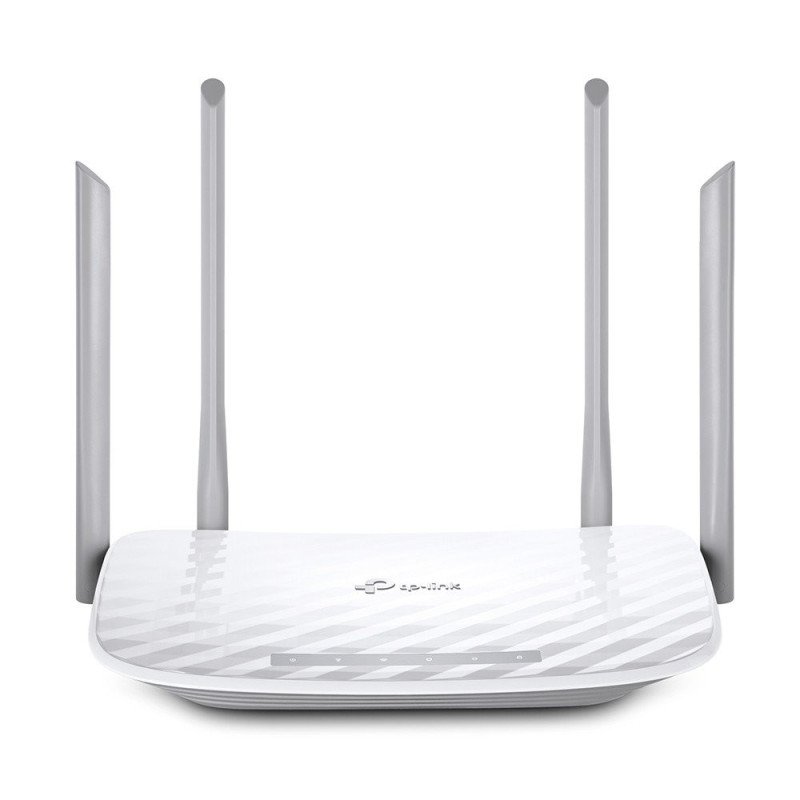 Router inalámbrico TP-Link AC1200 banda dual (2.4GHz a 300mbps y 5GHz a 867mbps) 4 puertos LAN 10/100 1 puerto WAN 10/100 y 4 an