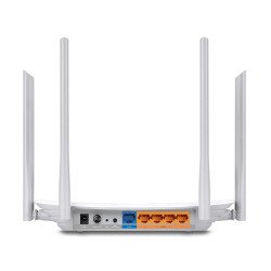 Router inalámbrico TP-Link AC1200 banda dual (2.4GHz a 300mbps y 5GHz a 867mbps) 4 puertos LAN 10/100 1 puerto WAN 10/100 y 4 an