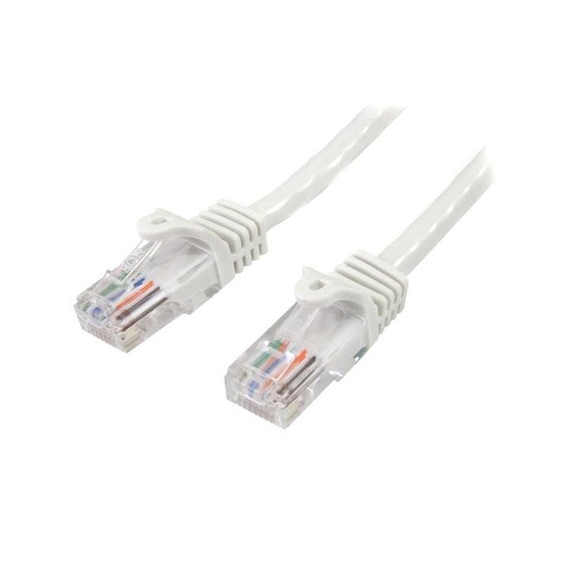 Cable de red de 10m blanco Cat5e ethernet RJ45 sin enganches - latiguillo snagless