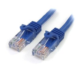 Cable de 5m de red ethernet Cat5e RJ45 sin traba snagless - azul