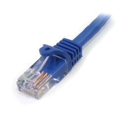 Cable de 5m de red ethernet Cat5e RJ45 sin traba snagless - azul
