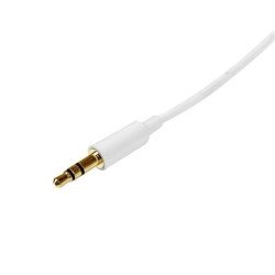 Cable de 2 metros slimline delgado de audio estéreo mini Jack plug 3.5
