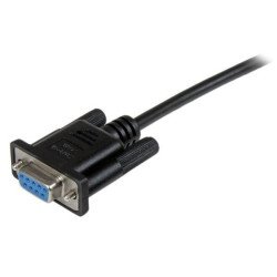 Cable nulo de módem de 2m, serial RS232 a DB9, hembra a hembra, color negro