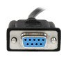 Cable nulo de módem de 2m, serial RS232 a DB9, hembra a hembra, color negro Cable nulo de módem de 2m, serial RS232 a DB9, hembra a hembra, color negro