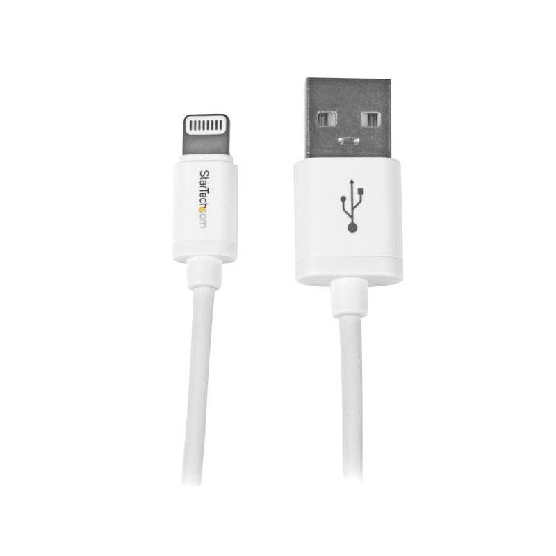 Cable 1m lightning 8 pin a USB a 2.0 para Apple iPod iPhone iPad - blanco - Startech.com mod. USBlt1mw