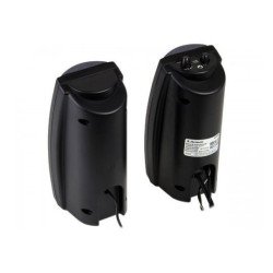 Bocinas Acteck ax-2500 240w p.m.p.o. 2.0 negras, 3.5 mm, 1.5 m cable control volumen 110 volts