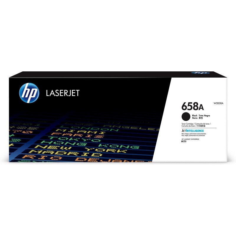Cartucho Tóner HP Negro 658A - Laser, LaserJet M751, Caja