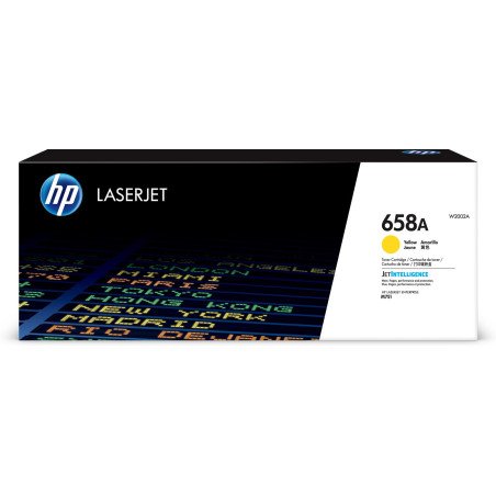 Cartucho Tóner HP Amarillo 658A - Laser, LaserJet M751, Caja