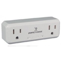 Conector Inteligente Doble IOT PERFECT CHOICE PC-108177 - Inalámbrico, Wi-Fi, Blanco, 100-240 VCA