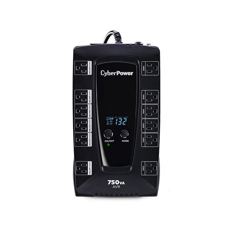 No break, UPS con regulador Cyberpower avr 760 va 450 watts