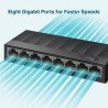 Switch No Administrable 8 Puertos TP-Link LS1008G - Negro, 3.9 W Switch No Administrable 8 Puertos TP-Link LS1008G - Negro, 3.9 W