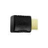 Adaptador codo Ghia HDMI macho a HDMI hembra, ángulo derecho 90 grados, color negro
