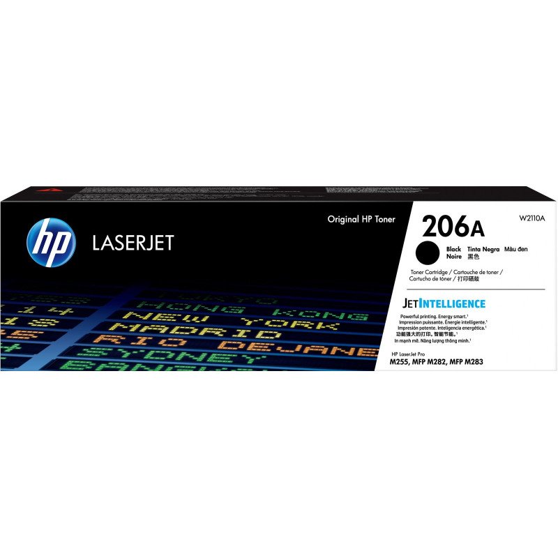 Tóner HP Original No. 206A, para HP LaserJet Pro M255, M282, M283. Color negro Tóner HP Original No. 206A, para HP LaserJet Pro M255, M282, M283. Color negro