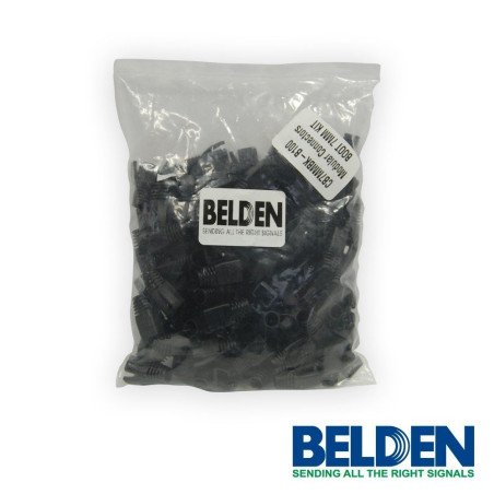 Bota de 7 mm Belden para plug RJ-45 para instalación en campo 100 pieza negro
