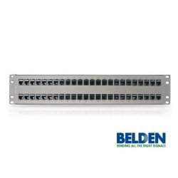 Panel de parcheo Belden ax103256 de 48 puertos 2 unidades de rack precargado