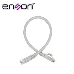 Patchcord UTP cat6 Enson p6003g 30 cm color gris pro-ii 100% cobre