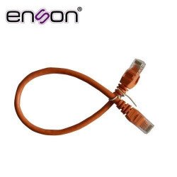 Patchcord UTP cat6 Enson P6003O 30 cm color naranja pro-ii 100% cobre