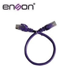 Patchcord UTP cat6 Enson P6003P 30 cm color morado pro-ii 100% cobre