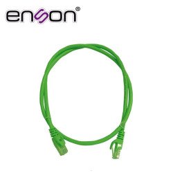 Patchcord UTP cat6 Enson P6009E 90 cm color verde pro-ii 100% cobre