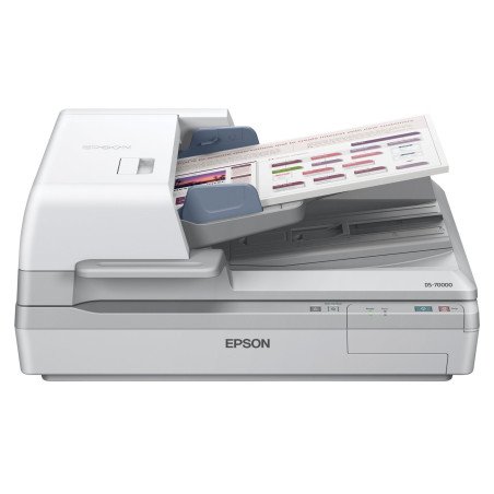 Scanner Epson WorkForce DS-70000, 70 ppm/140 ipm, 600 DPI, 16 bits, cama plana, USB, adf, dúplex, doble carta