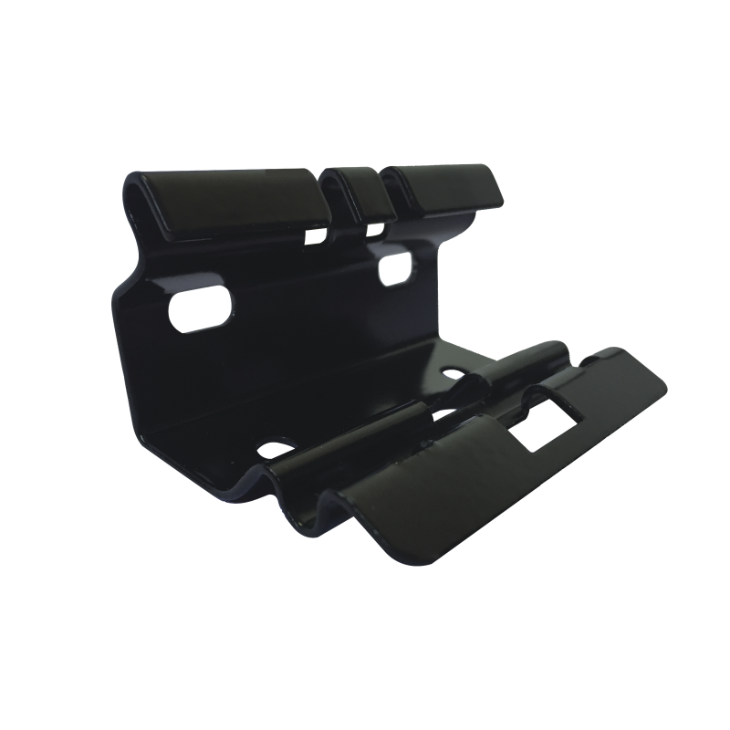 Mini clip automático con baño de pintura epóxica en color negro, para unir tramos de charola