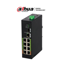 Dahua lr2110-8et-120 - switch epoe 8 puertos, hasta 800 mts con cámaras epoe, 120 watts, switching 8.8g, ieee802.3af, ieee802.3a