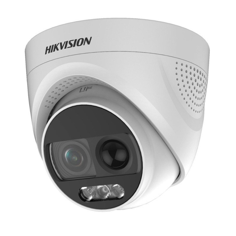 Domo turbo 1080p, imagen a color 24/7, lente 2.8 mm, luz blanca 20 mts, exterior IP67, WDR 130db, sensor pir, salida de alarma