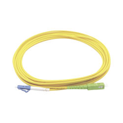 Jumper de fibra óptica monomodo LC, UPC SC, APC simplex, color amarillo 3 metros