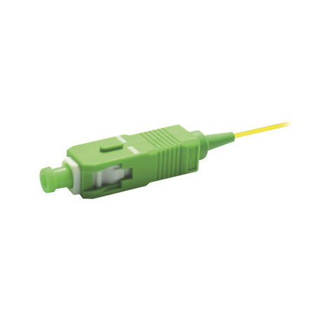 Pigtail de fibra óptica monomodo SC, APC, simplex de 2 metros