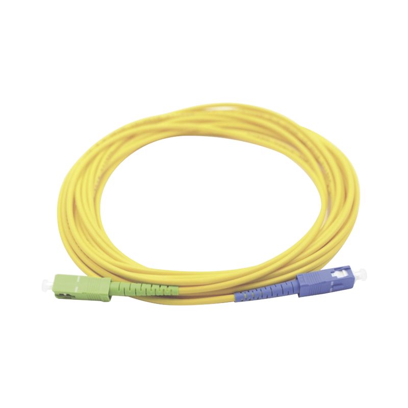 Jumper de fibra óptica monomodo SC, UPC SC, APC simplex, color amarillo 1 metro