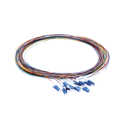 Kit de 12 pigtails LC, UPC monomodo 2 metros