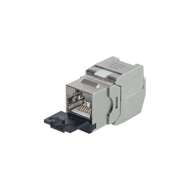 Módulo Jack stp keystone toolless (sin herramienta) cat6a con tapa