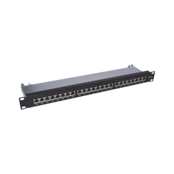 Patch panel blindado de 24 puertos cat6a