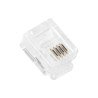 Bote con 100 piezas de plug modular tipo RJ11 de 4 contactos chapado de oro a 50 micras