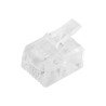 Bote con 100 piezas de plug modular tipo RJ11 de 4 contactos chapado de oro a 50 micras