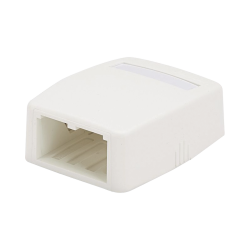 Caja de montaje en superficie, para 2 módulos mini-com, color blanco mate
