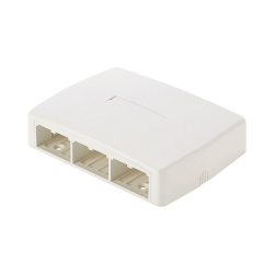 Caja de montaje en superficie, para 6 módulos mini-com, color blanco