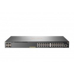 Switch HP Aruba 2930f 24g Poe+ 4sfp, 24 puertos RJ45 10/100/1000 Poe+ (370w) y 4 SFP (1g) administrable capa 3 (rip, ospf, acls,