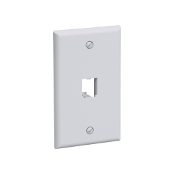 Placa de pared vertical clásica, salida para 1 puerto mini-com, color 