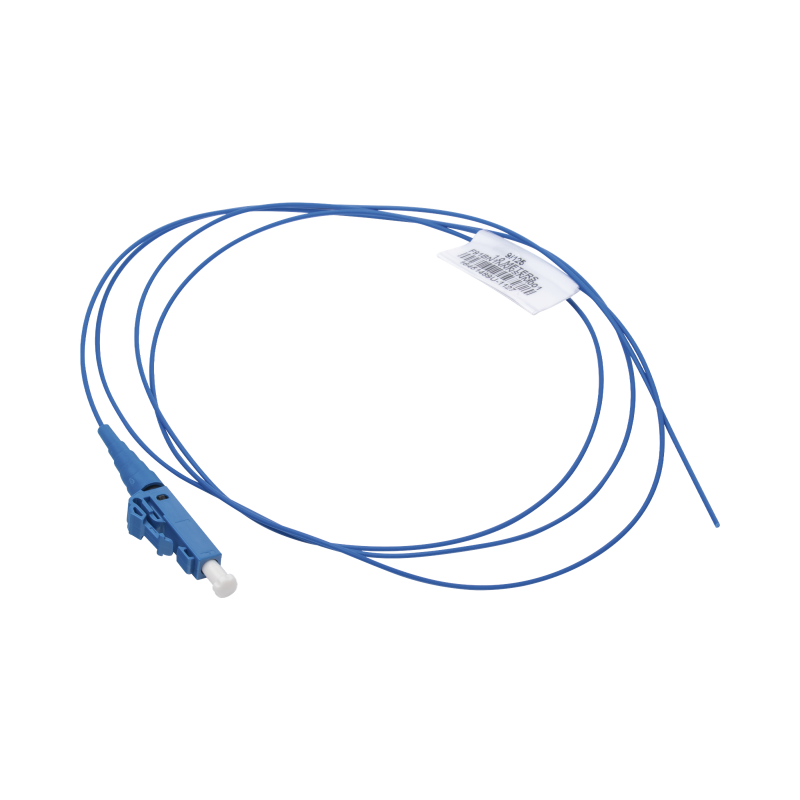 Pigtail de fibra óptica LC simplex, monomodo OS2 9/125, 900um, color azul, 3 metros Pigtail de fibra óptica LC simplex, monomodo OS2 9/125, 900um, color azul, 3 metros