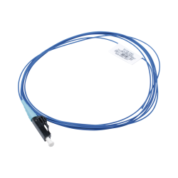 Pigtail de fibra óptica LC simplex, multimodo OM3 50/125, 900um, color aqua, 2 metros