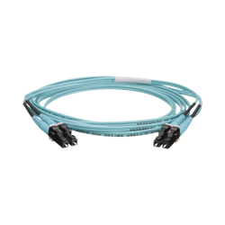 Jumper de fibra óptica multimodo 50/125 OM4, lc-lc dúplex, ofnr (riser), color aqua, 2 metros