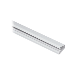 Canaleta LD3 de PVC rígido, con cinta adhesiva para instalación sin herramientas, 19.6 x 12 x 1828.8 mm, color blanco mate